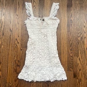 FREE PEOPLE White Crochet Lace Dress Size 2!!!